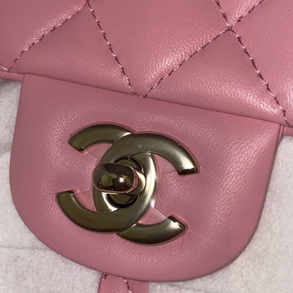 RARE NIB CHANEL CLASSIC DOUBLE FLAP PINK - Picture 10 of 17